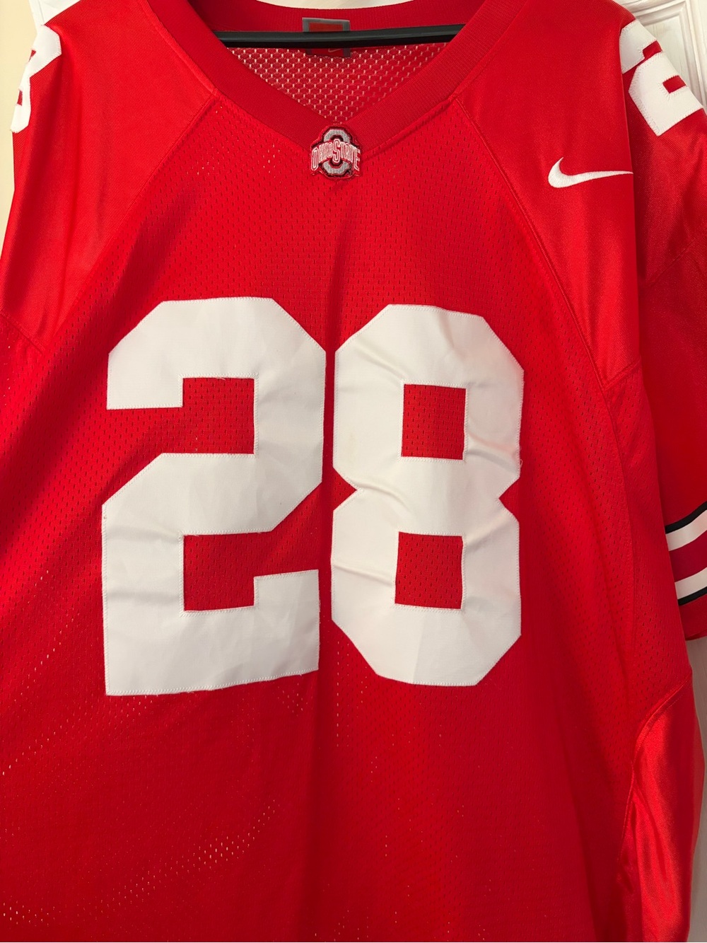 Nike Ohio State Buckeyes Jersey Men 3XL Red Home #28 Chris Beanie Wells Football